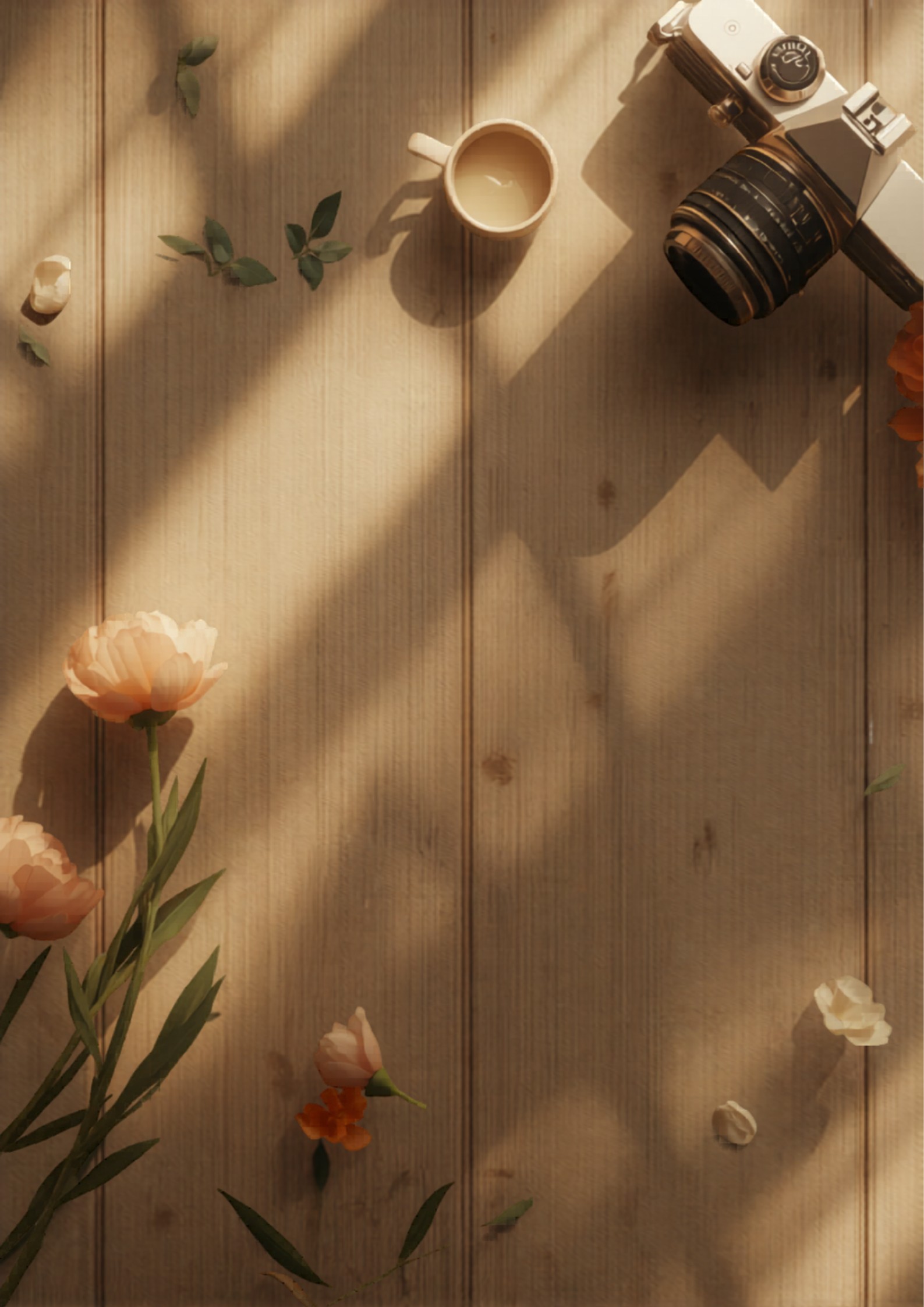 Camera en fotoafdrukken op een rustieke bruiloftstafel